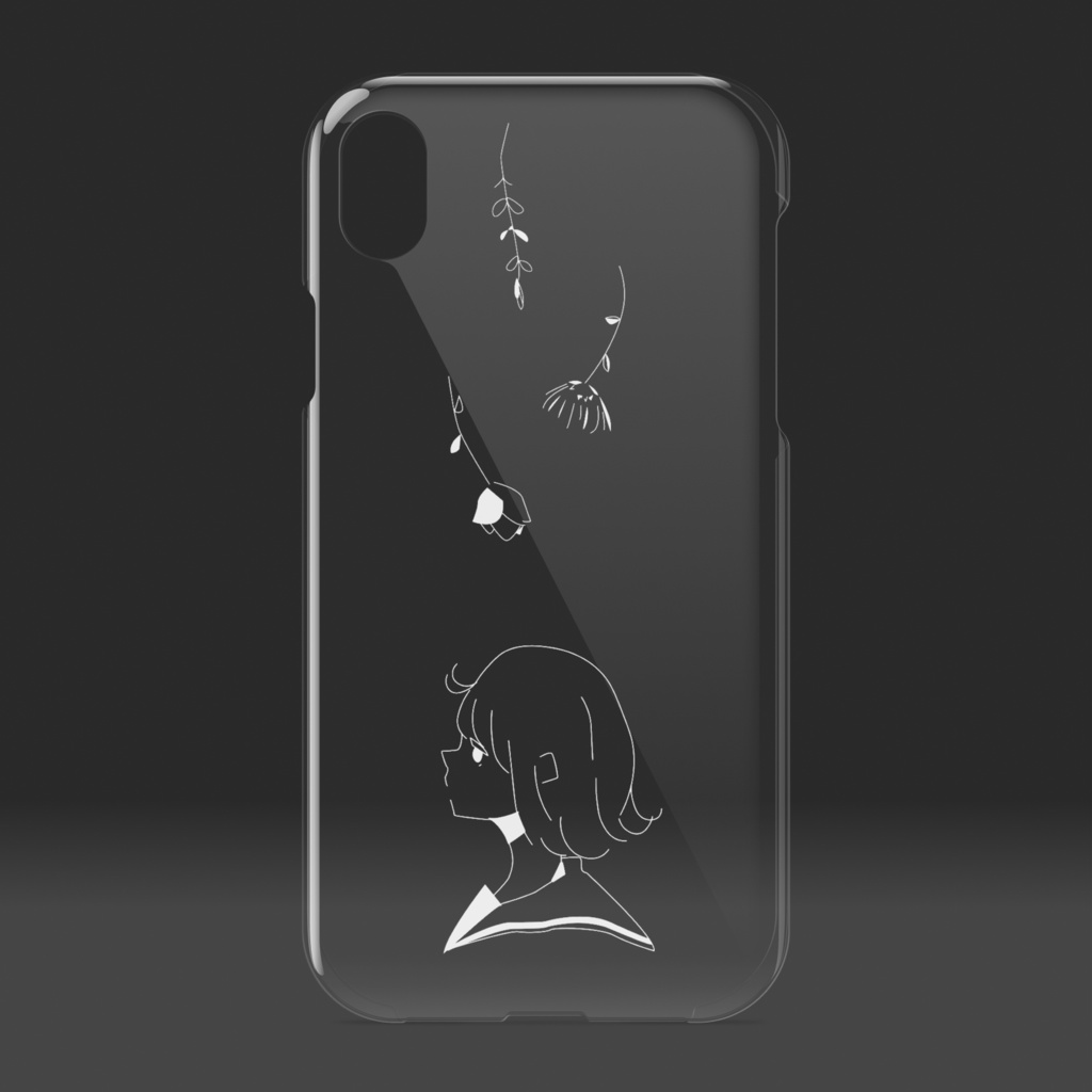 女の子 クリアケース白