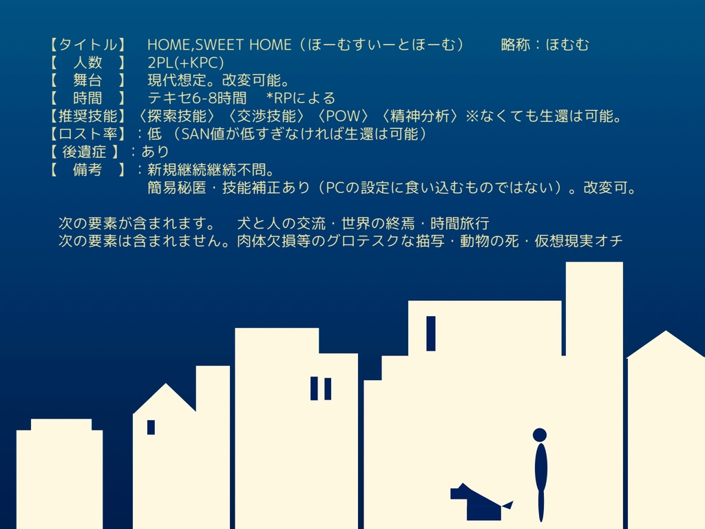 【CoC6th】HOME,SWEET HOME(ほむむ)