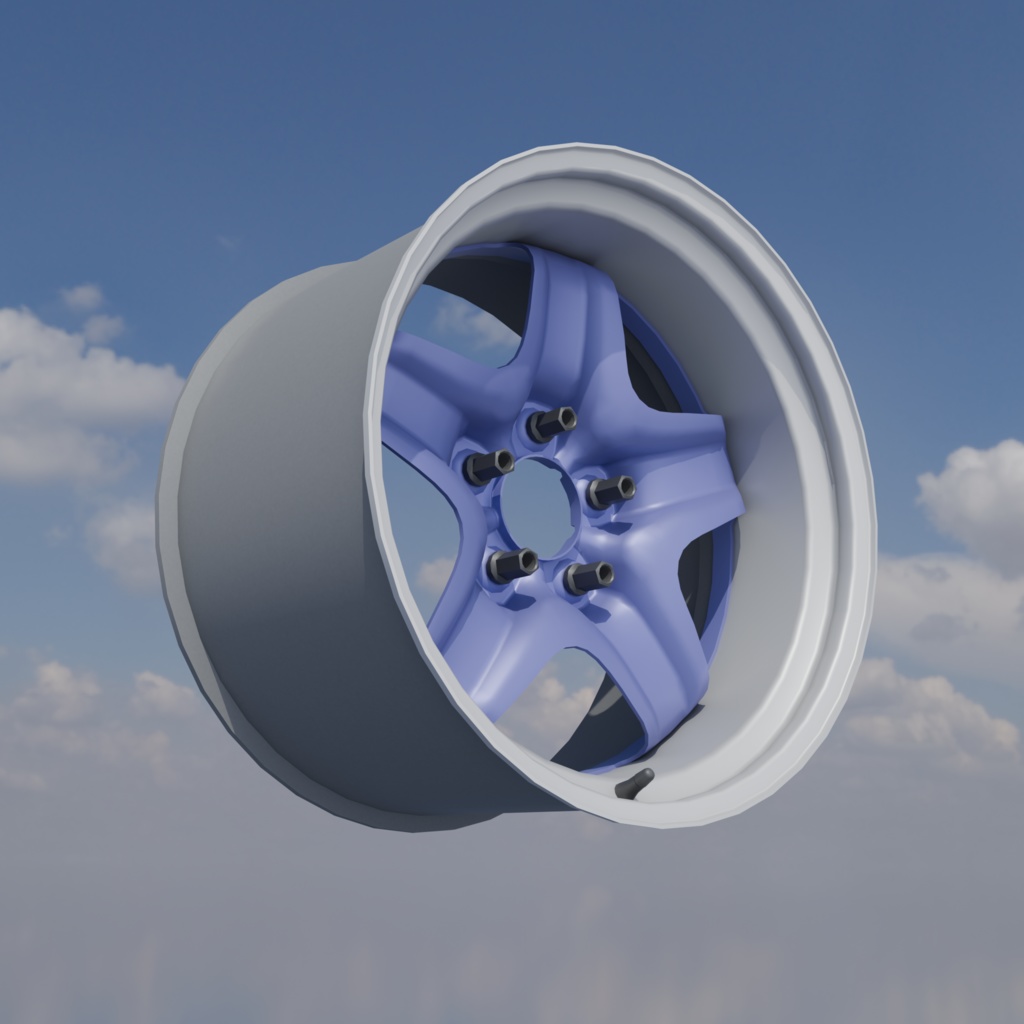 【3Dモデル】加工スチールホイール imf-Ginsg