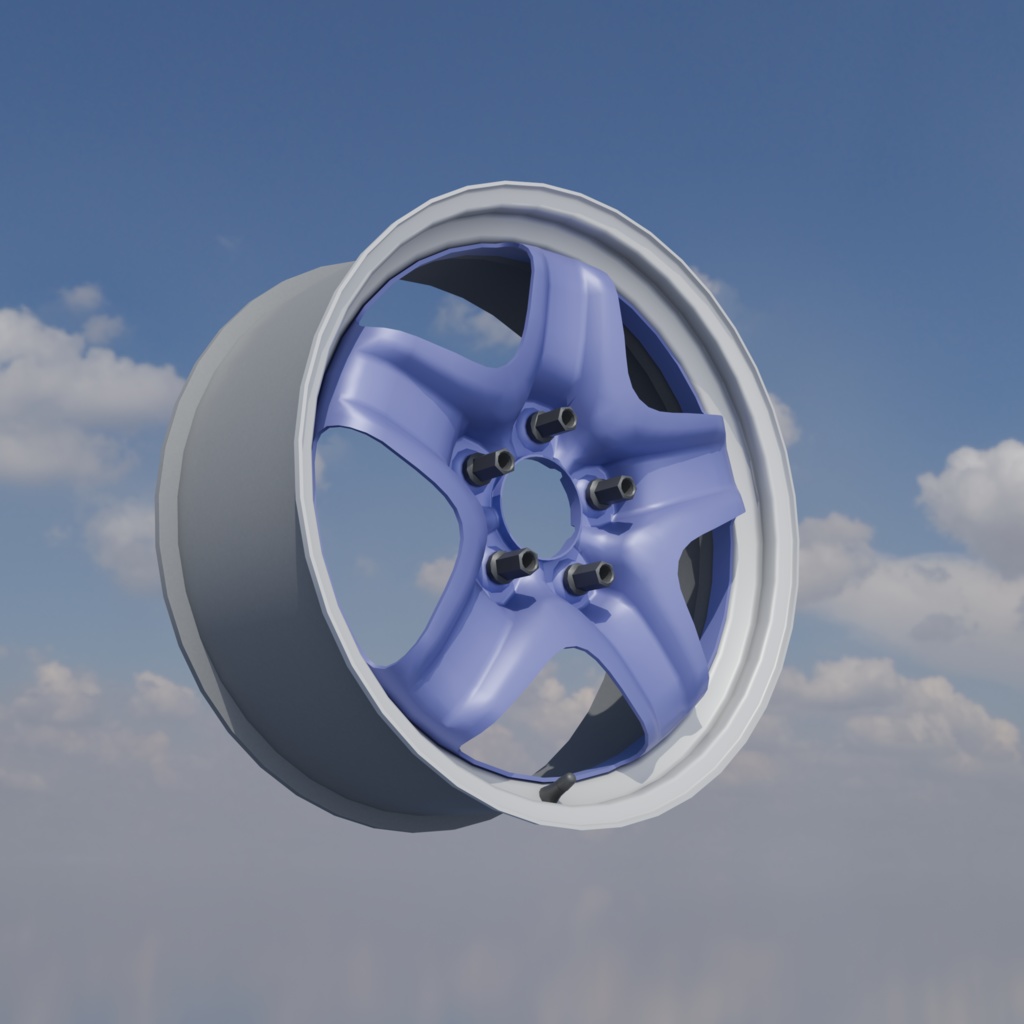 【3Dモデル】加工スチールホイール imf-Ginsg