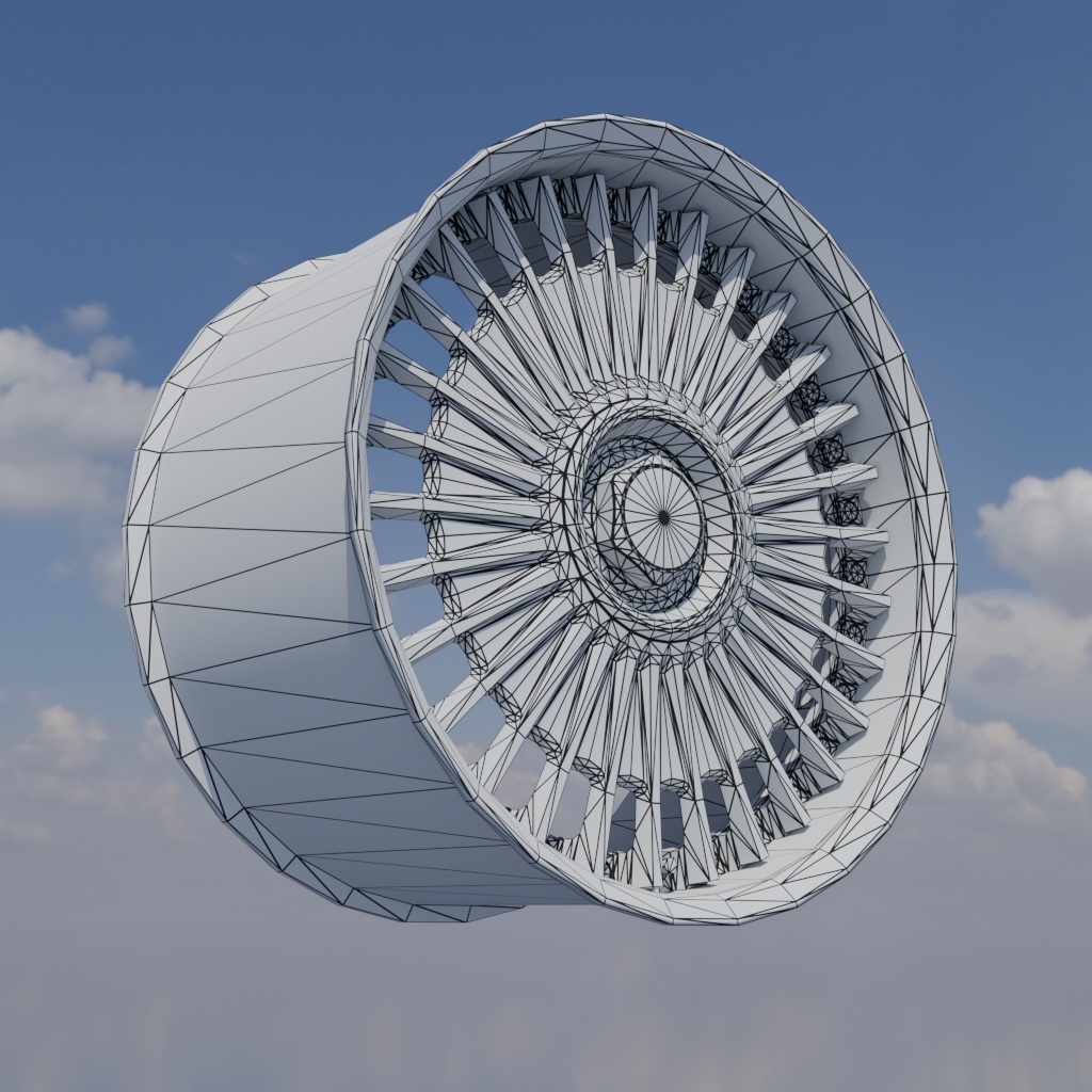 【3Dモデル】アルミホイール imf-W132