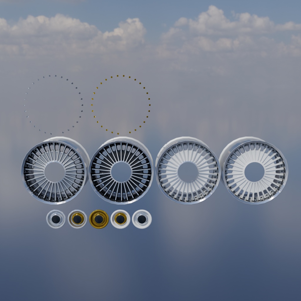 【3Dモデル】アルミホイール imf-W132