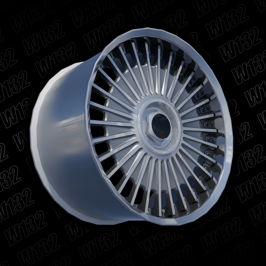 【3Dモデル】アルミホイール imf-W132