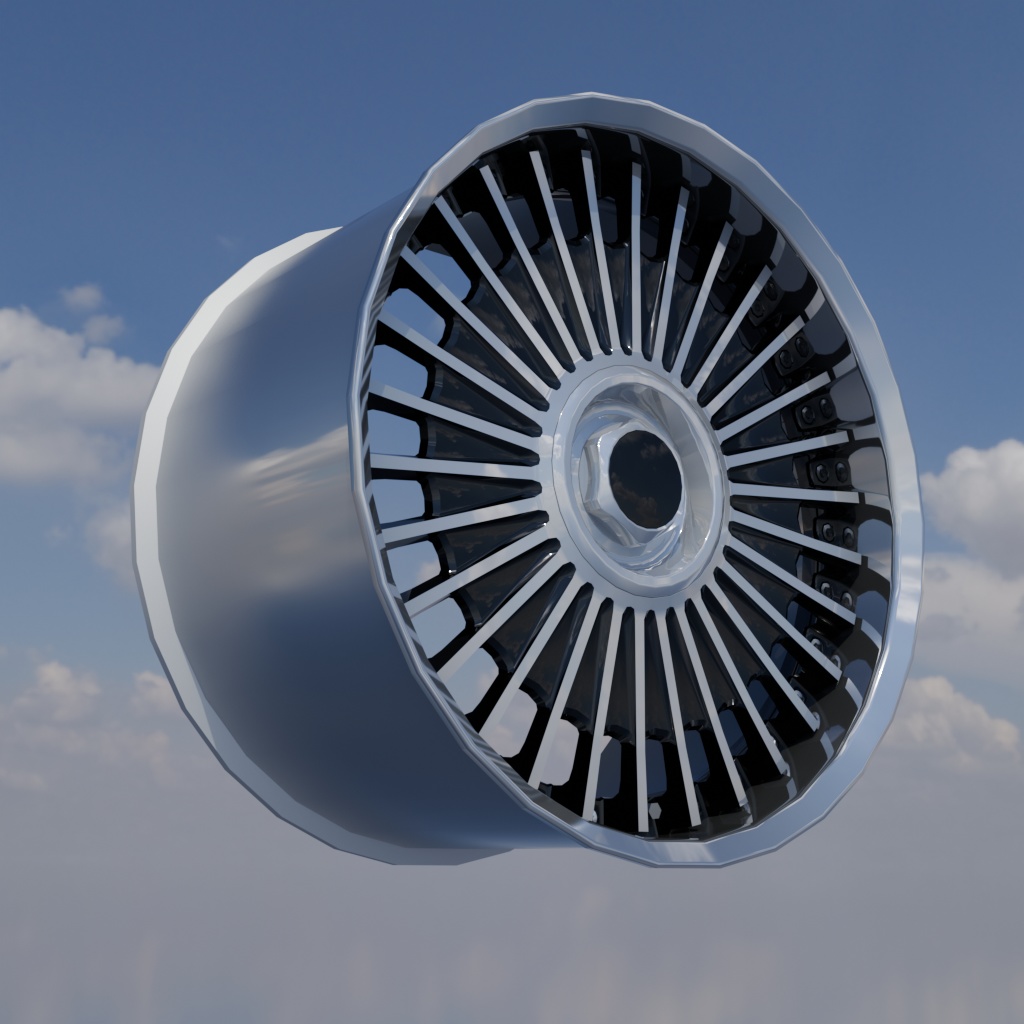 【3Dモデル】アルミホイール imf-W132