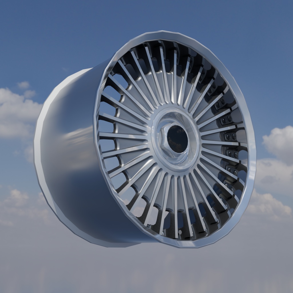 【3Dモデル】アルミホイール imf-W132