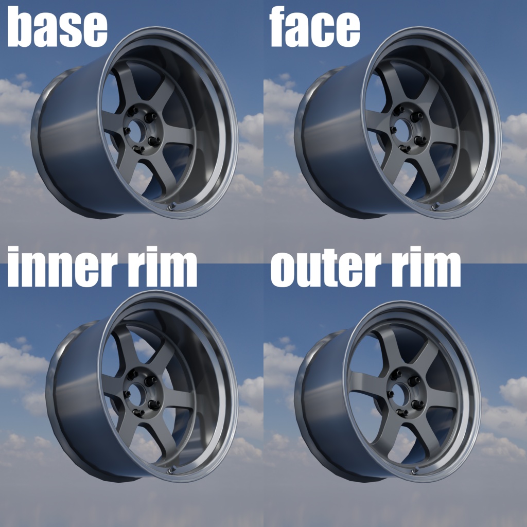 【3Dモデル】軽量ホイール imf-ALE
