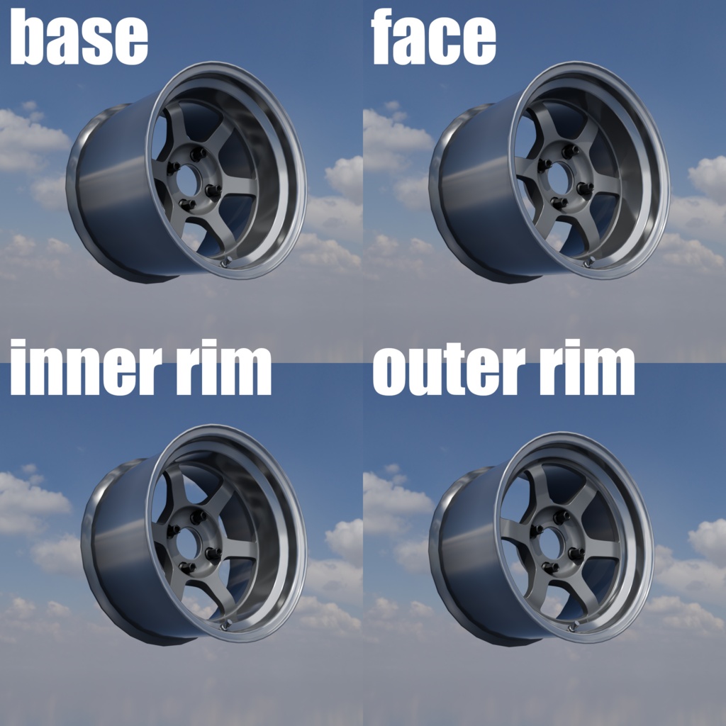 【3Dモデル】軽量ホイール imf-ALE