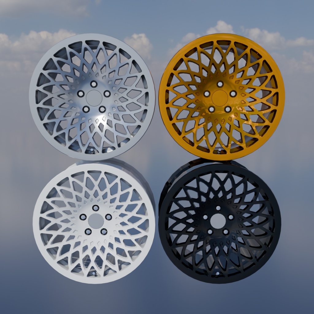 【3Dモデル】アルミホイール imf-WT10