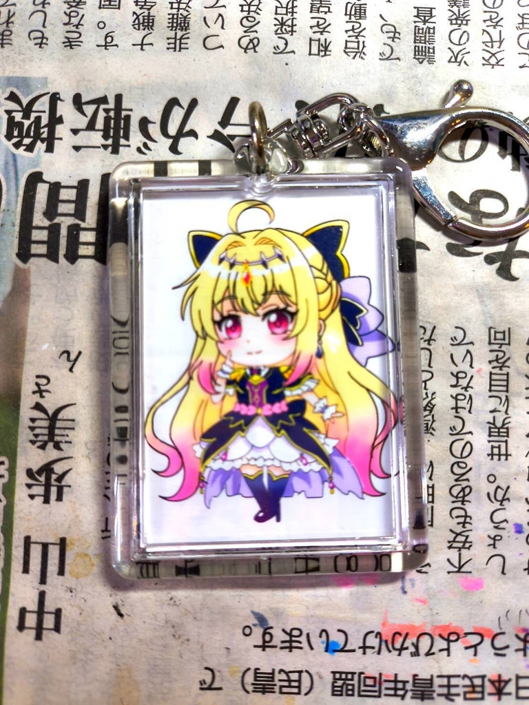 超美品!キーホルダー キュアスカイ ひろがるスカイ!プリキュア ファンアート 手描きイラスト コピック