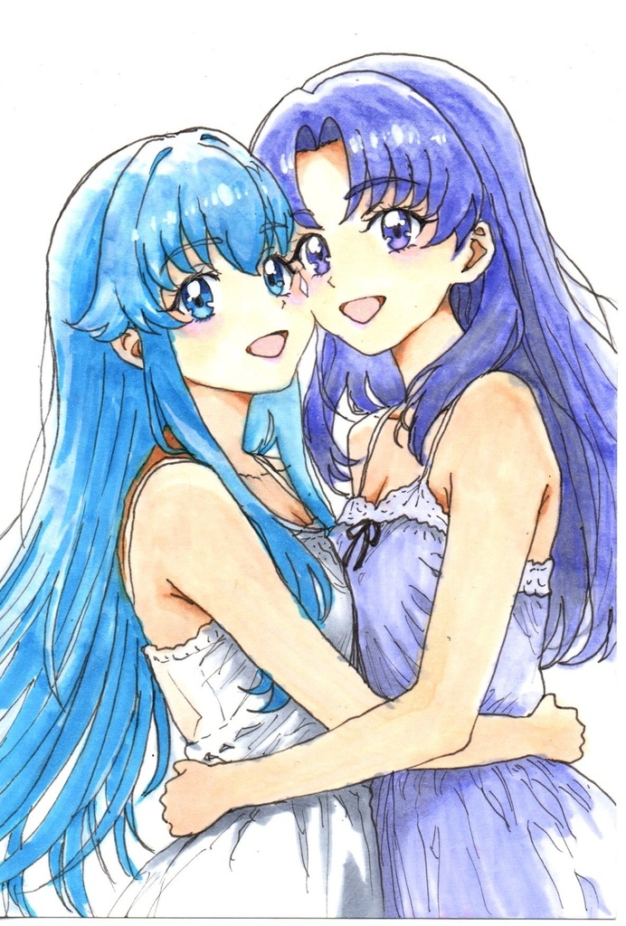 超美品!精密複製画 ひめいお ハピネスチャージプリキュア ファンアート 手描きイラスト コピック