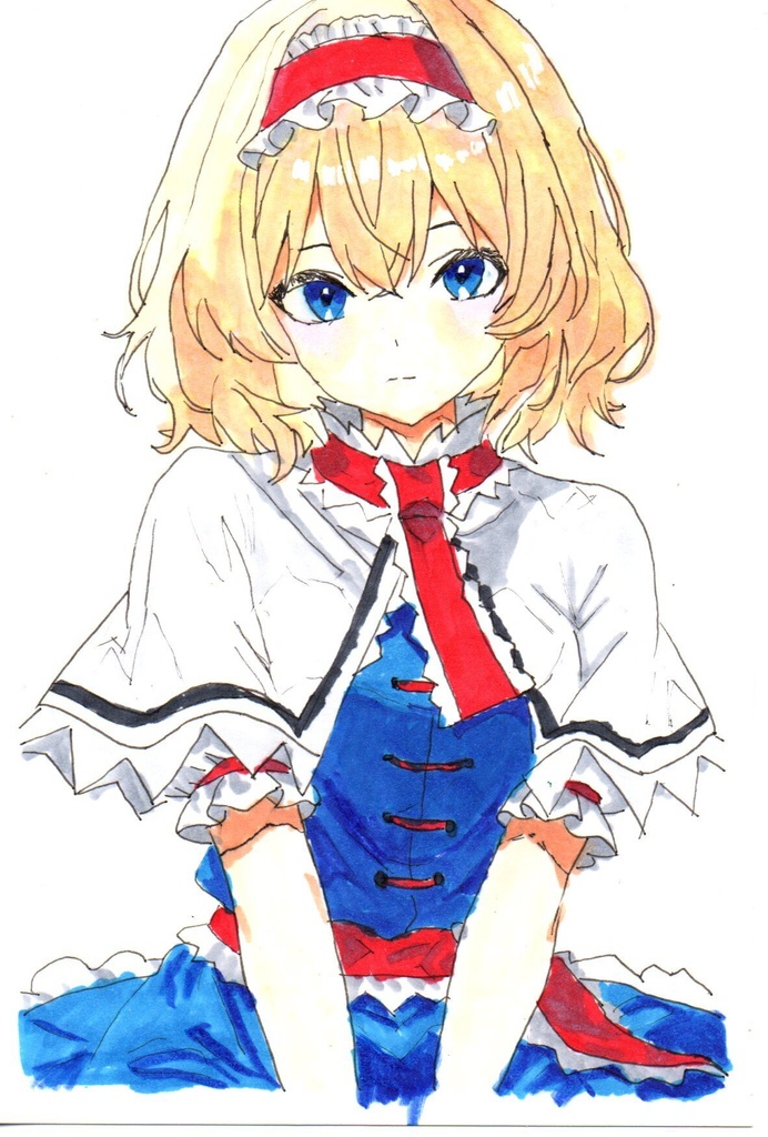 超美品!精密複製画 アリス・マーガトロイド ファンアート 手描きイラスト コピック