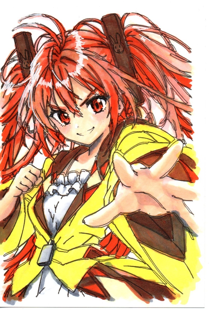 超美品！原画　藍原延珠　ブラック・ブレット　ファンアート　手描きイラスト　コピック