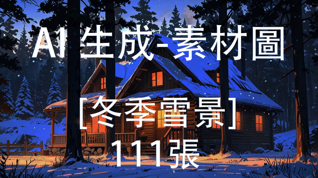 《冬季雪景背景素材包(AI 原創)》