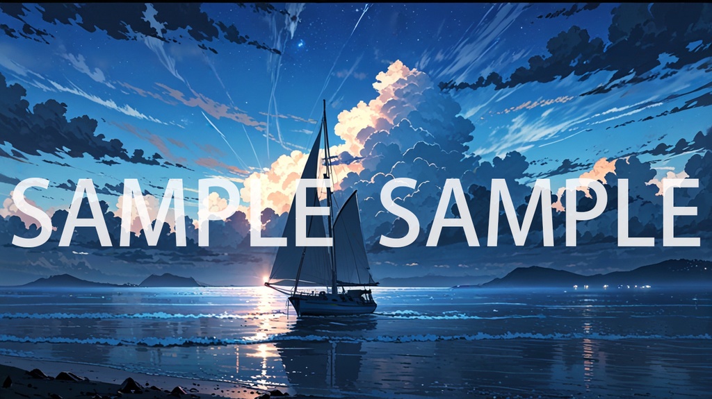 《唯美海邊-海洋背景素材包(AI 原創)》