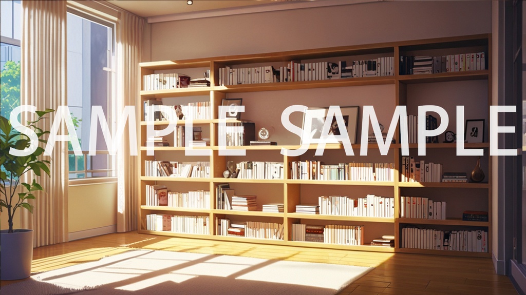 《唯美圖書館背景素材包(AI 原創)》