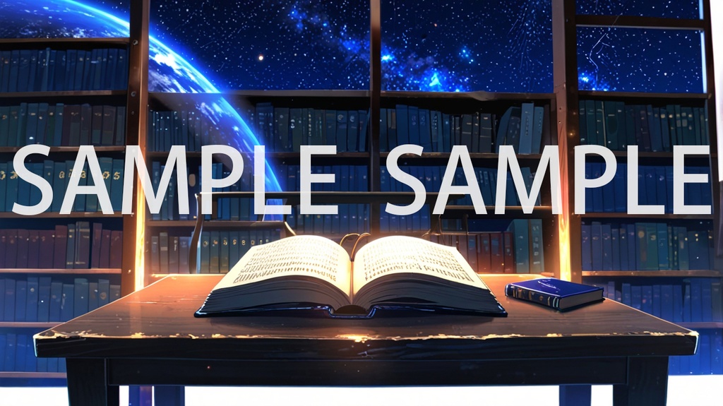 《唯美圖書館背景素材包(AI 原創)》