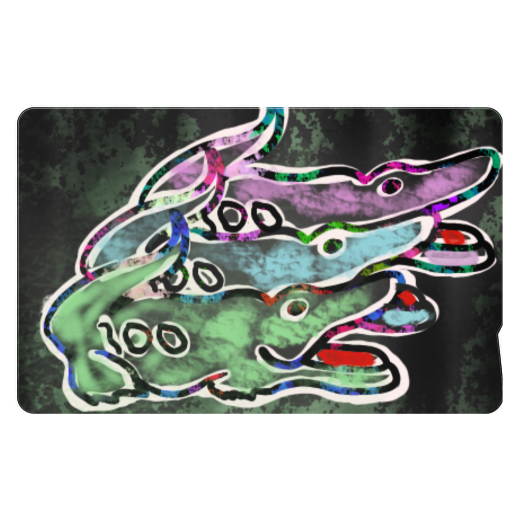 100わに icカードステッカー