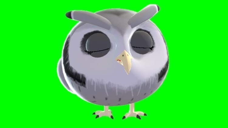 FaceRig用3Dオリジナルアバター「アフリカオオコノハズク(ScopsOwl)」