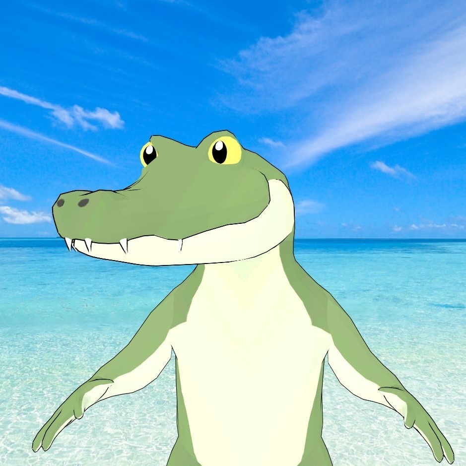 Animaze オリジナル3Dアバター "Alligator ワニ"