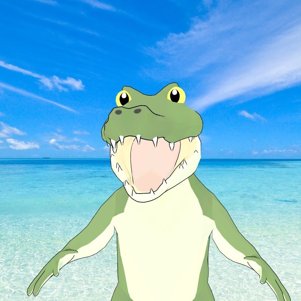 Animaze オリジナル３Dアバター "Alligator ワニ"
