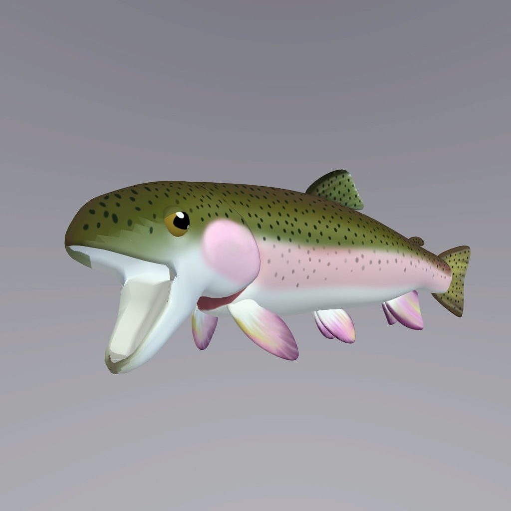 オリジナル3Dアバター「ニジマス(Rainbow trout)」for animaze
