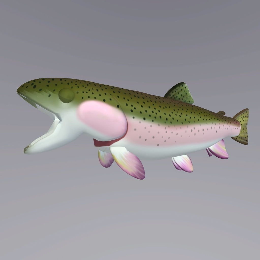オリジナル3Dアバター「ニジマス(Rainbow trout)」for animaze