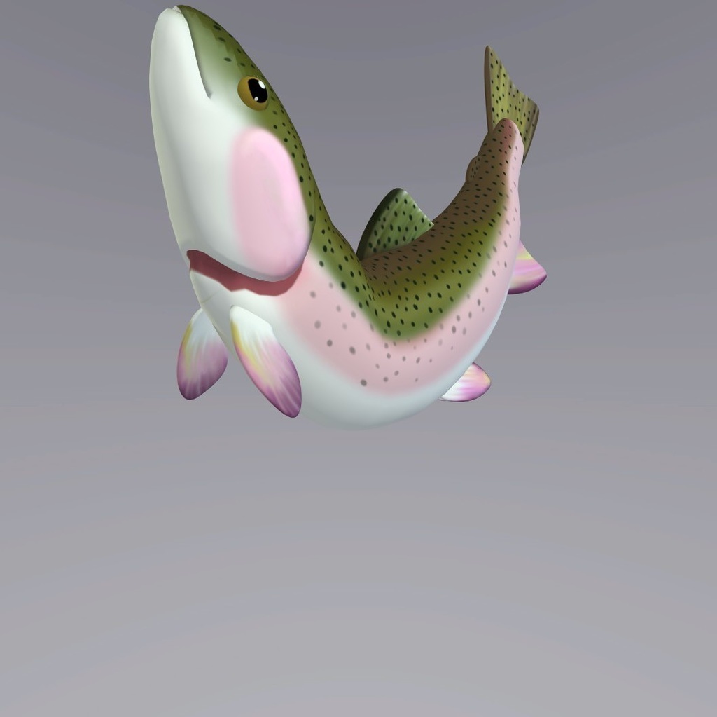 オリジナル3Dアバター「ニジマス(Rainbow trout)」for animaze
