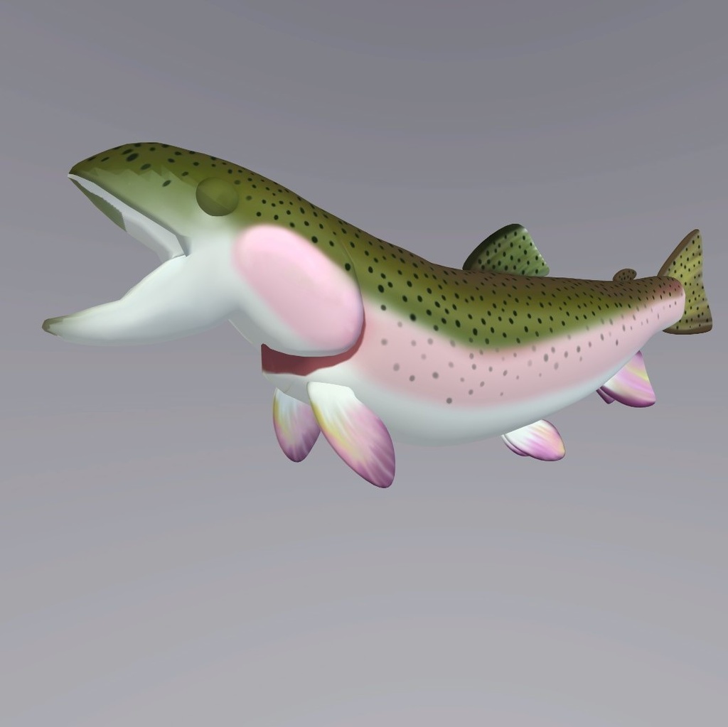 オリジナル3Dアバター「ニジマス(Rainbow trout)」for animaze