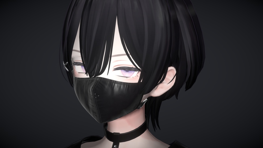 【森羅用】レザーマスク【呼吸アニメーション付き】