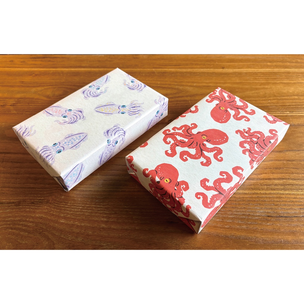 【ダウンロード商品】包装紙 イカ