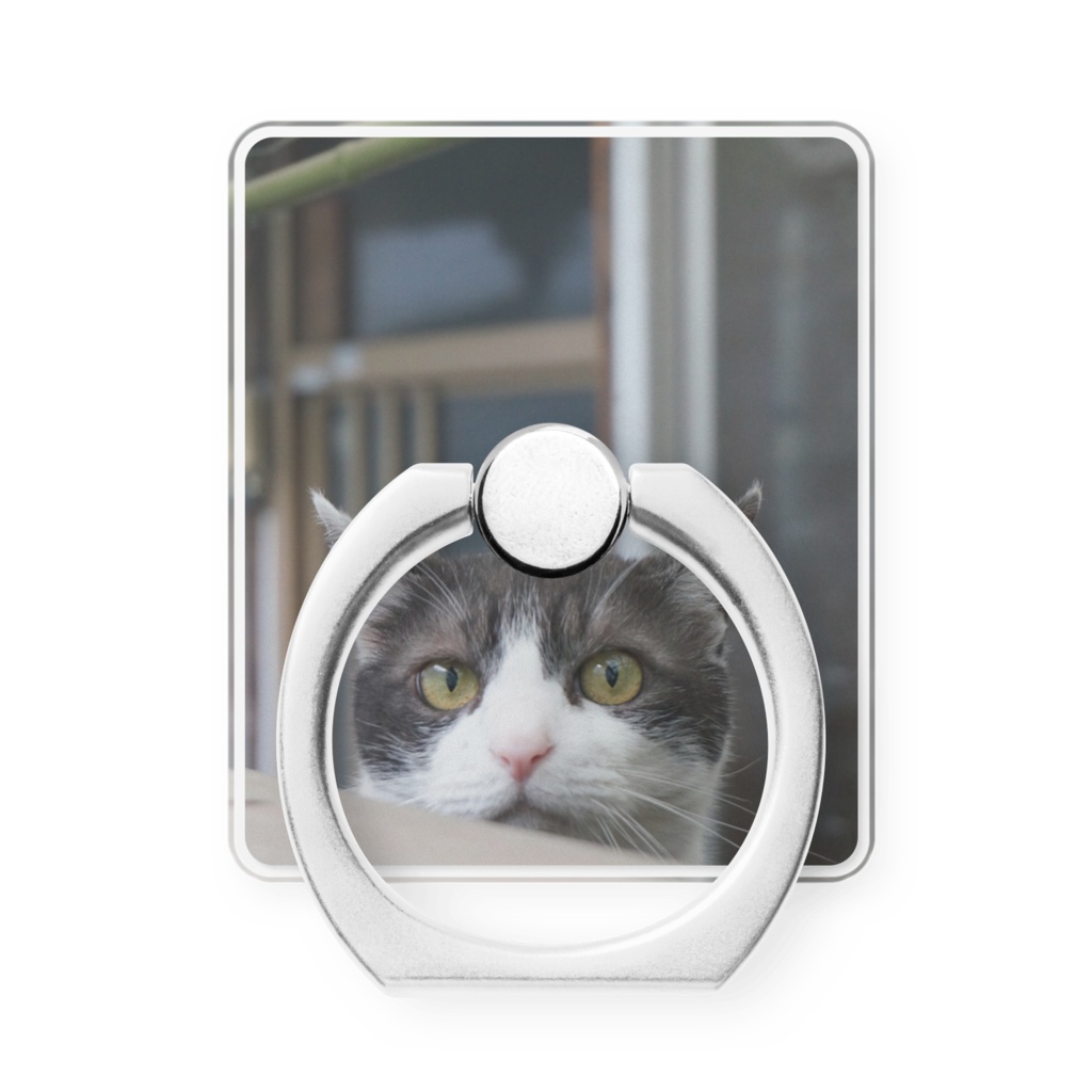 覗いている猫のスマホリング