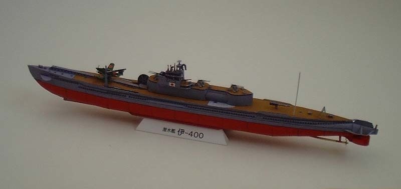 潜水艦 伊400 1/400ペーパークラフト展開図