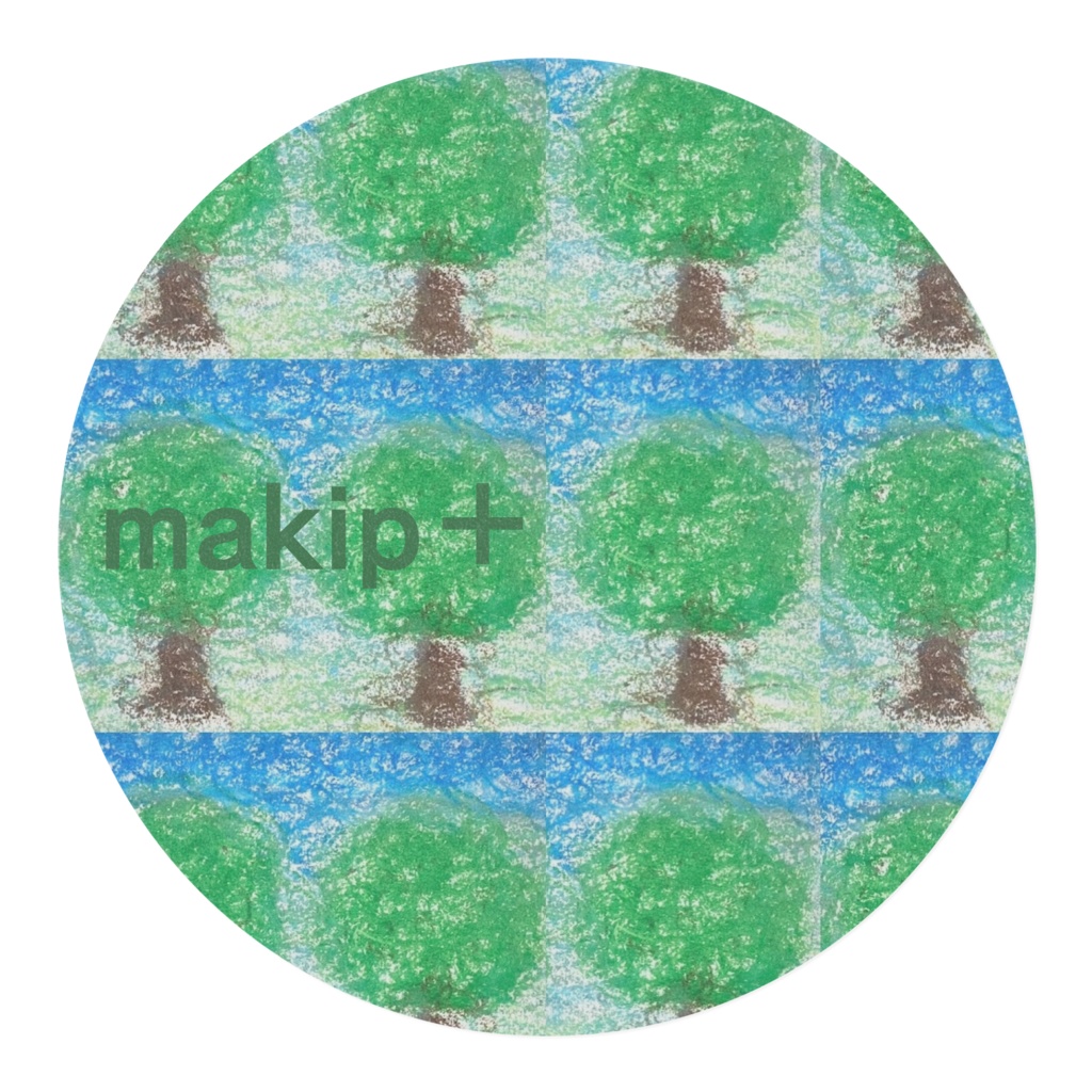 クレヨンで描いた森