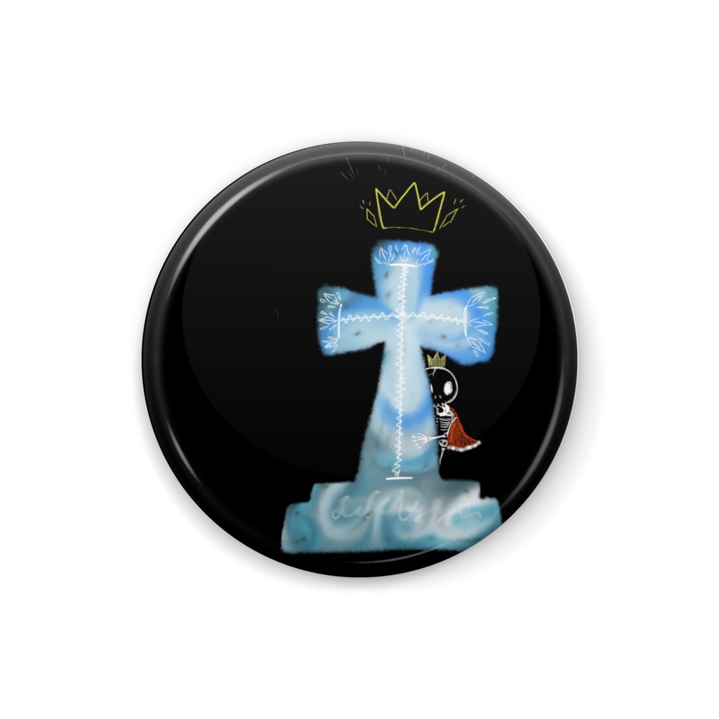 オリジナル缶バッジ　　骸骨💀