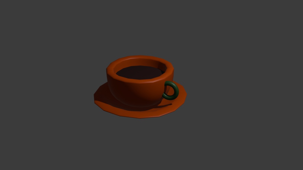 3Dモデル（カップ＆ソーサー）