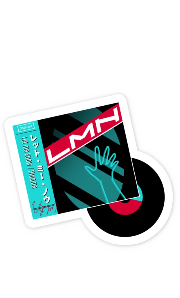レコード風ステッカー