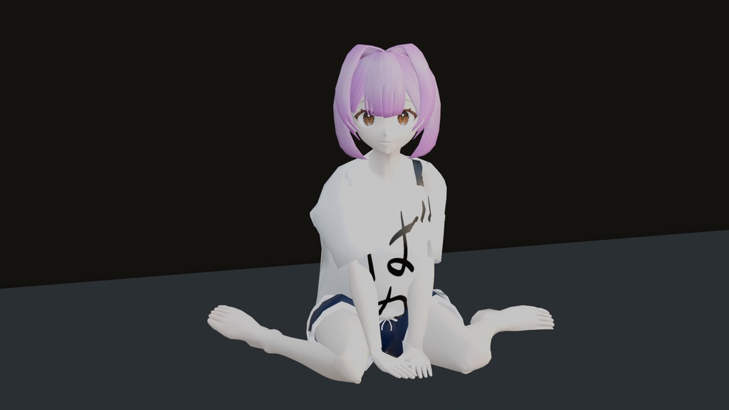 部屋着女子【オリジナル3Dモデル】