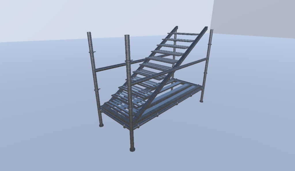 【3Dモデル】フェンスと足場