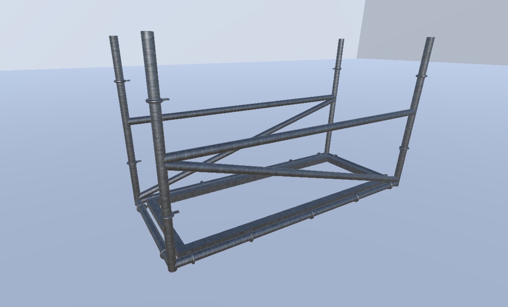 【3Dモデル】フェンスと足場