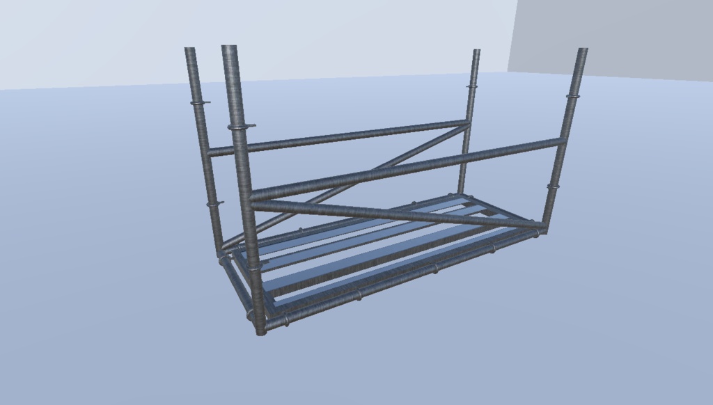 【3Dモデル】フェンスと足場