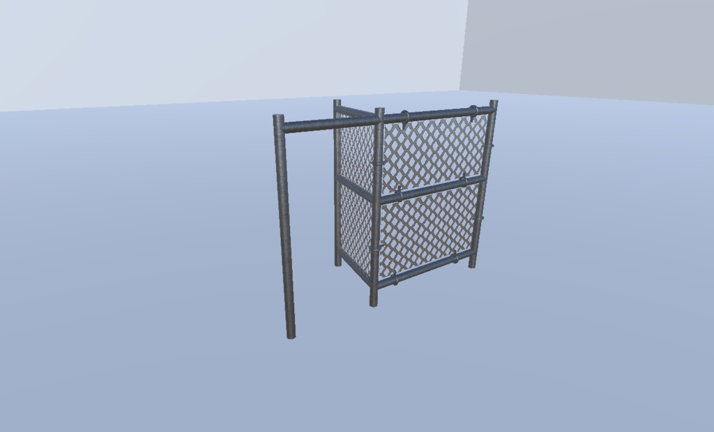 【3Dモデル】フェンスと足場