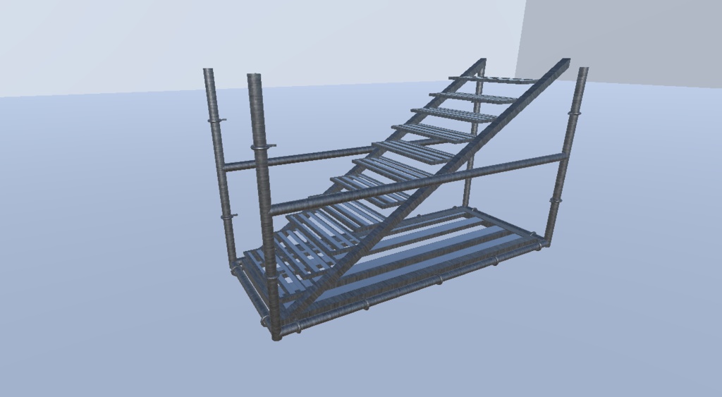 【3Dモデル】フェンスと足場