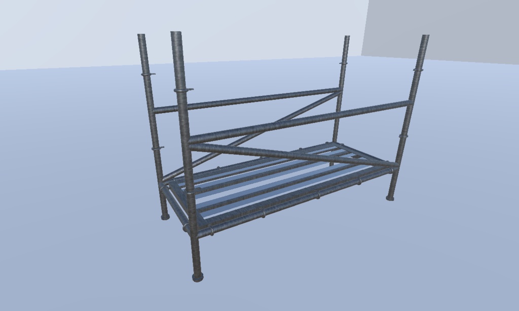 【3Dモデル】フェンスと足場
