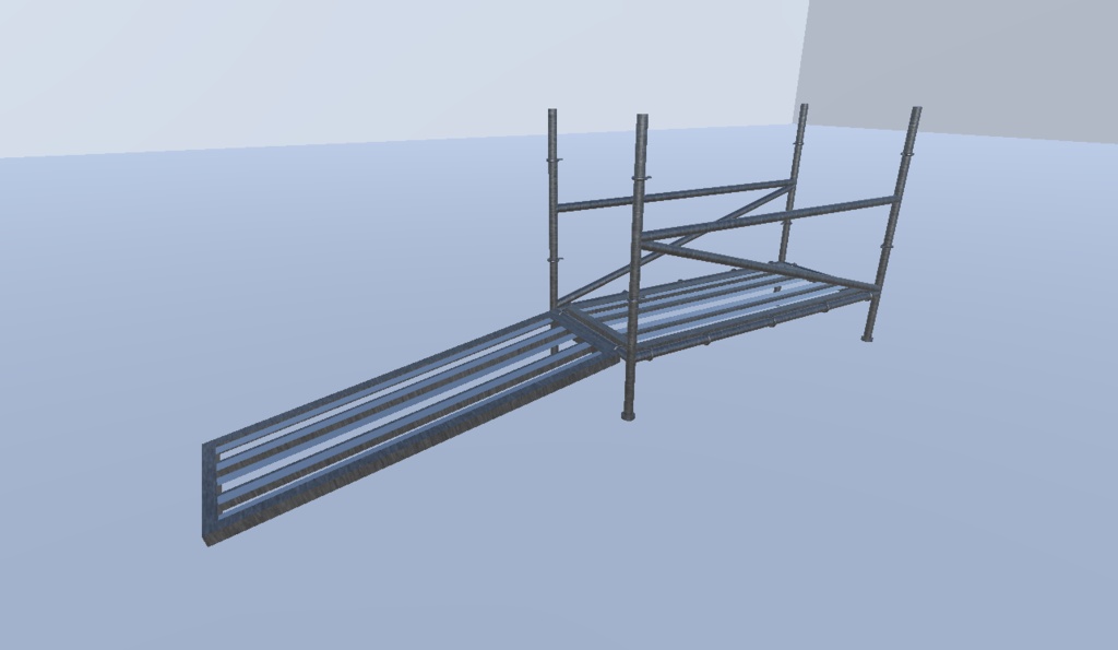 【3Dモデル】フェンスと足場