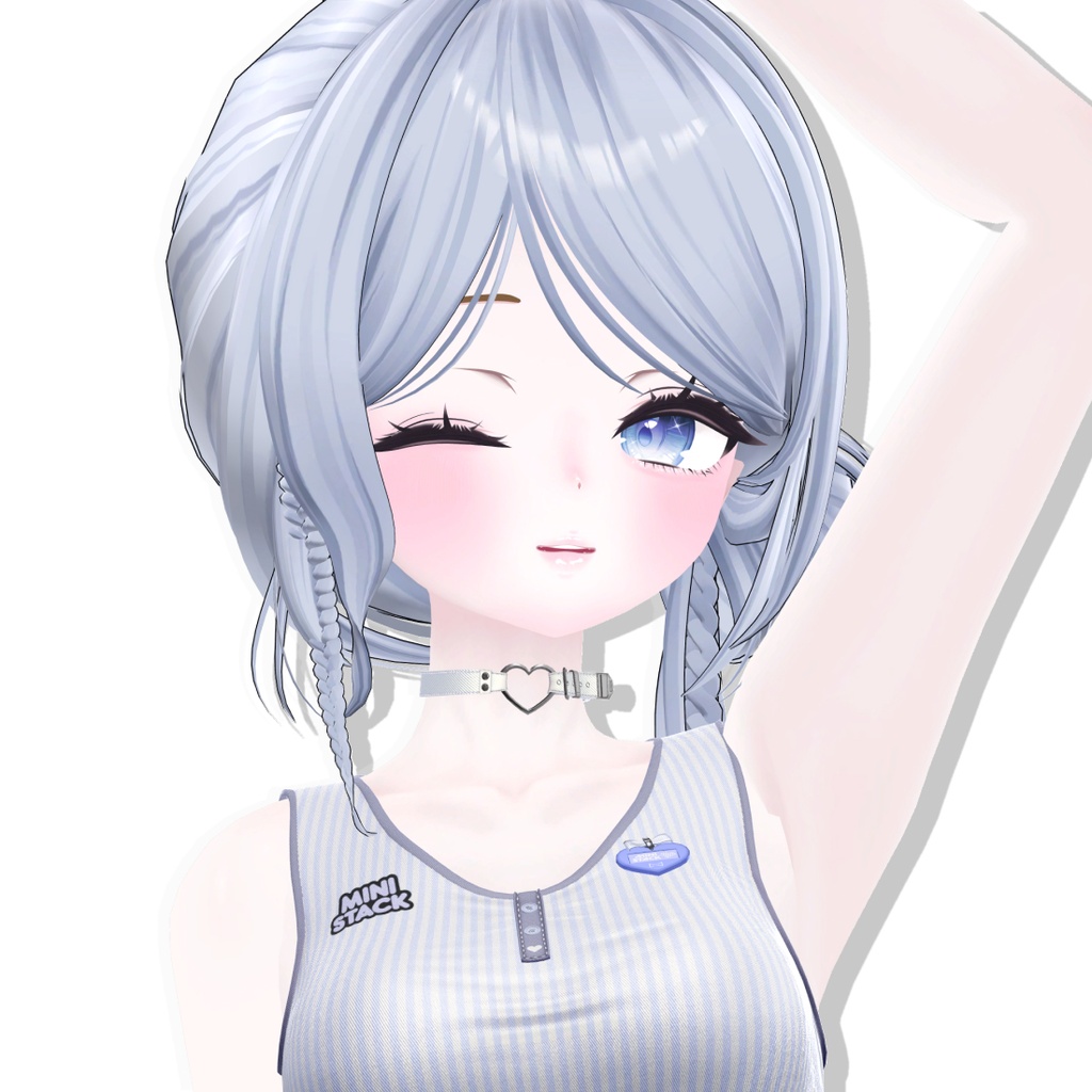 【🎀SALE🎀】 【7 アバター対応】【VRC Hair】 Side Braid Bun Hair