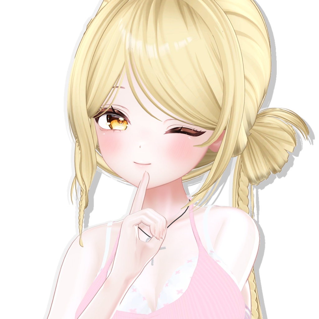 【🎀SALE🎀】 【7 アバター対応】【VRC Hair】 Side Braid Bun Hair
