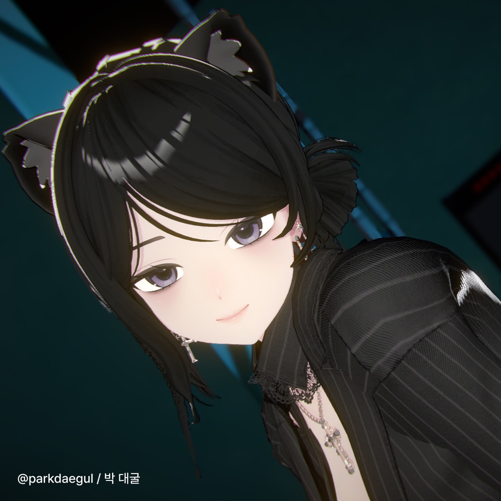 【🎀SALE🎀】 【7 アバター対応】【VRC Hair】 Side Braid Bun Hair