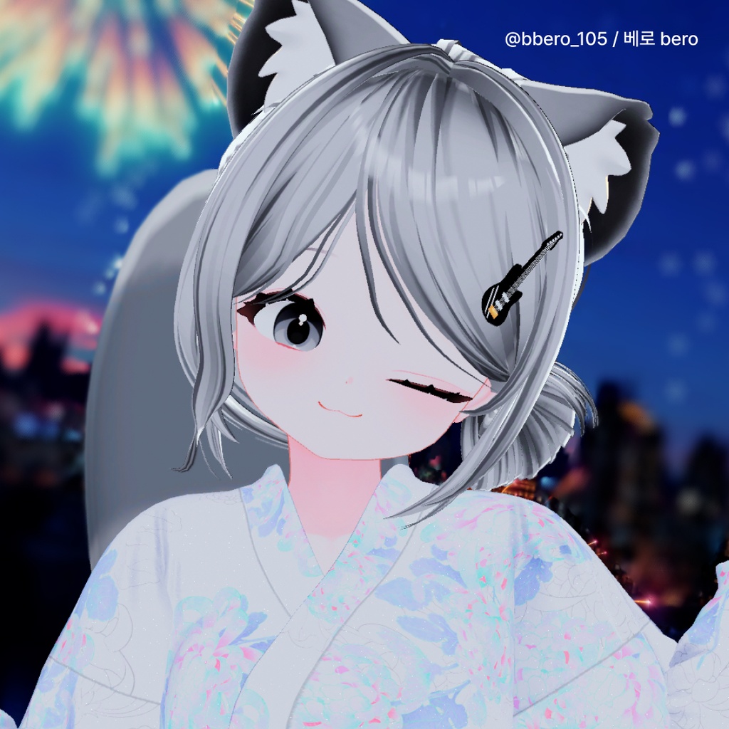 【🎀SALE🎀】 【7 アバター対応】【VRC Hair】 Side Braid Bun Hair