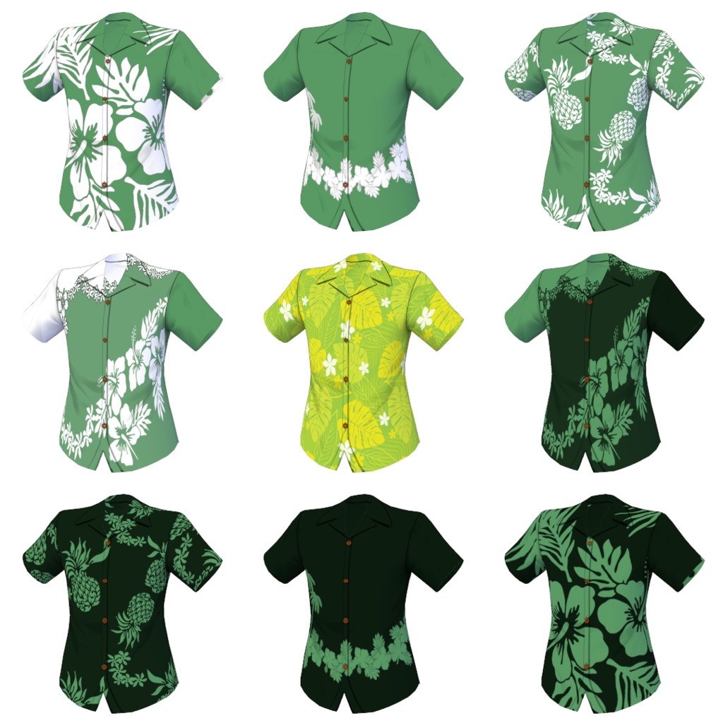 【無料版有】アロハシャツ【VRoid】