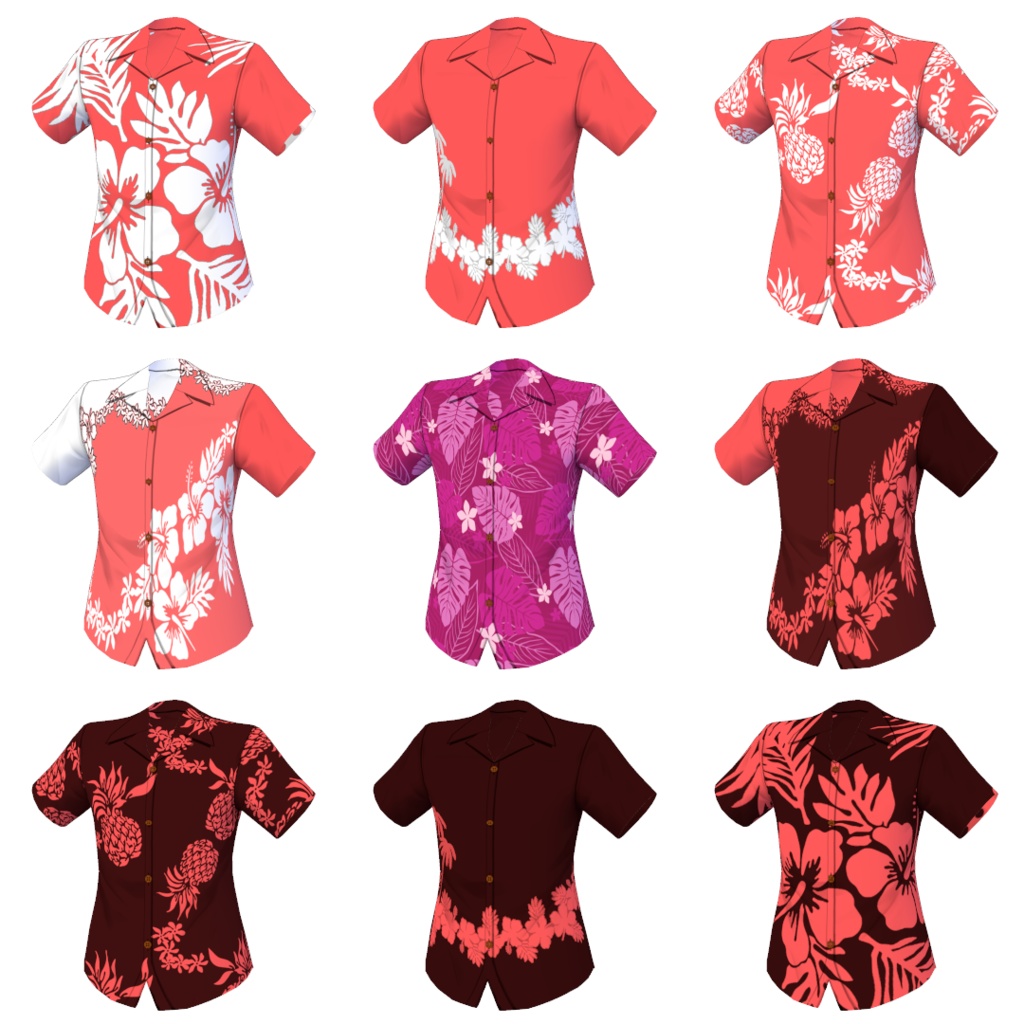 【無料版有】アロハシャツ【VRoid】